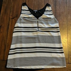 Large express dressy striped tank top blouse